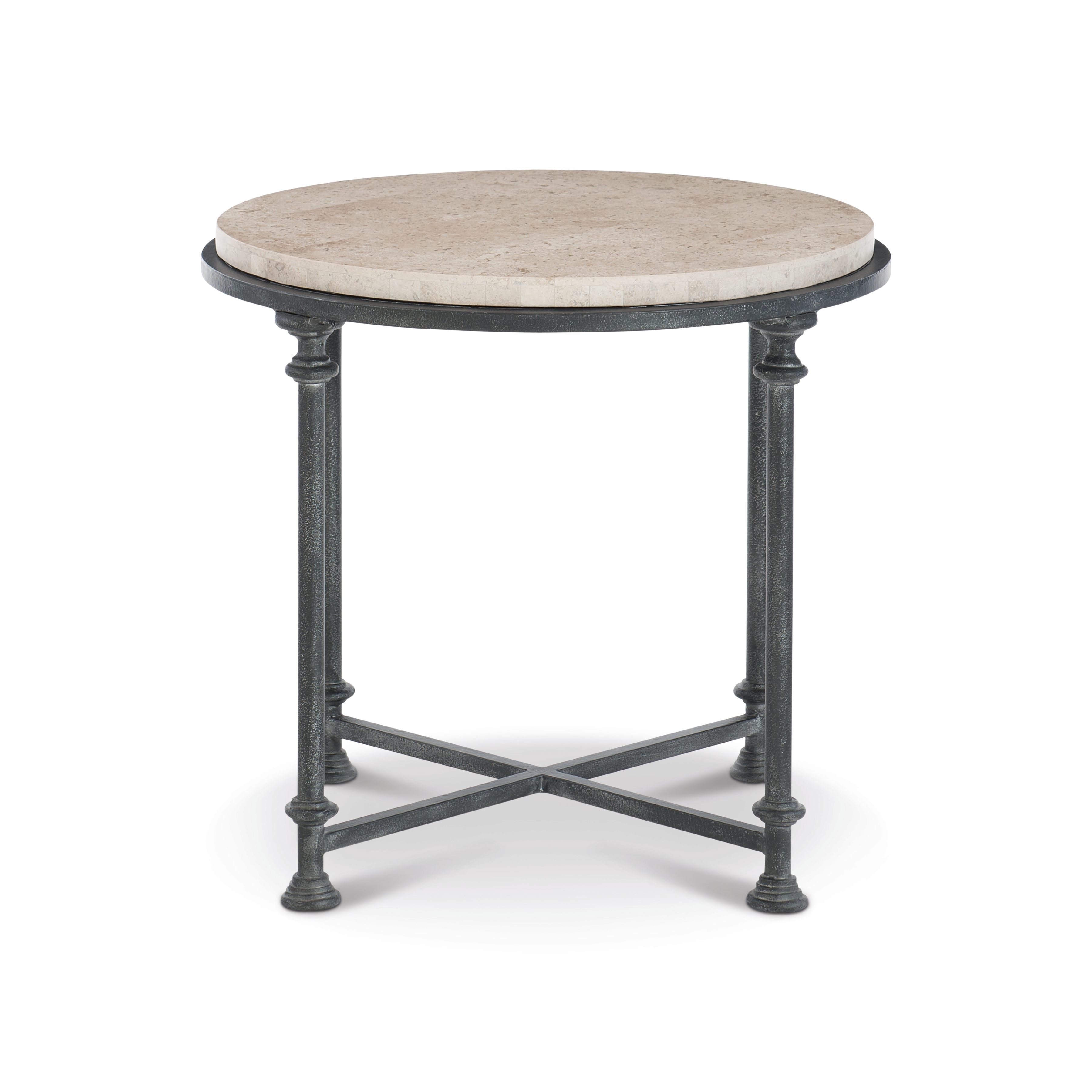 Round Metal End Table