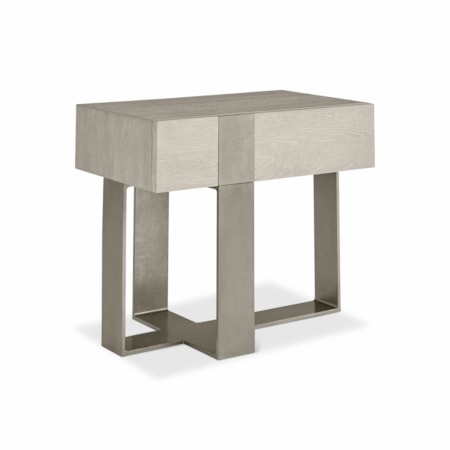 Single-Drawer Nightstand w/USB Charging Unit