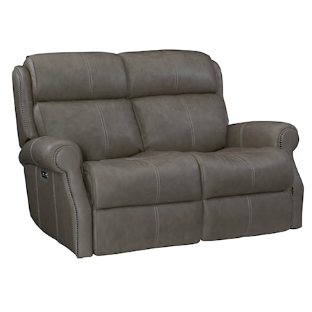 McGwire Leather Power Motion Loveseat