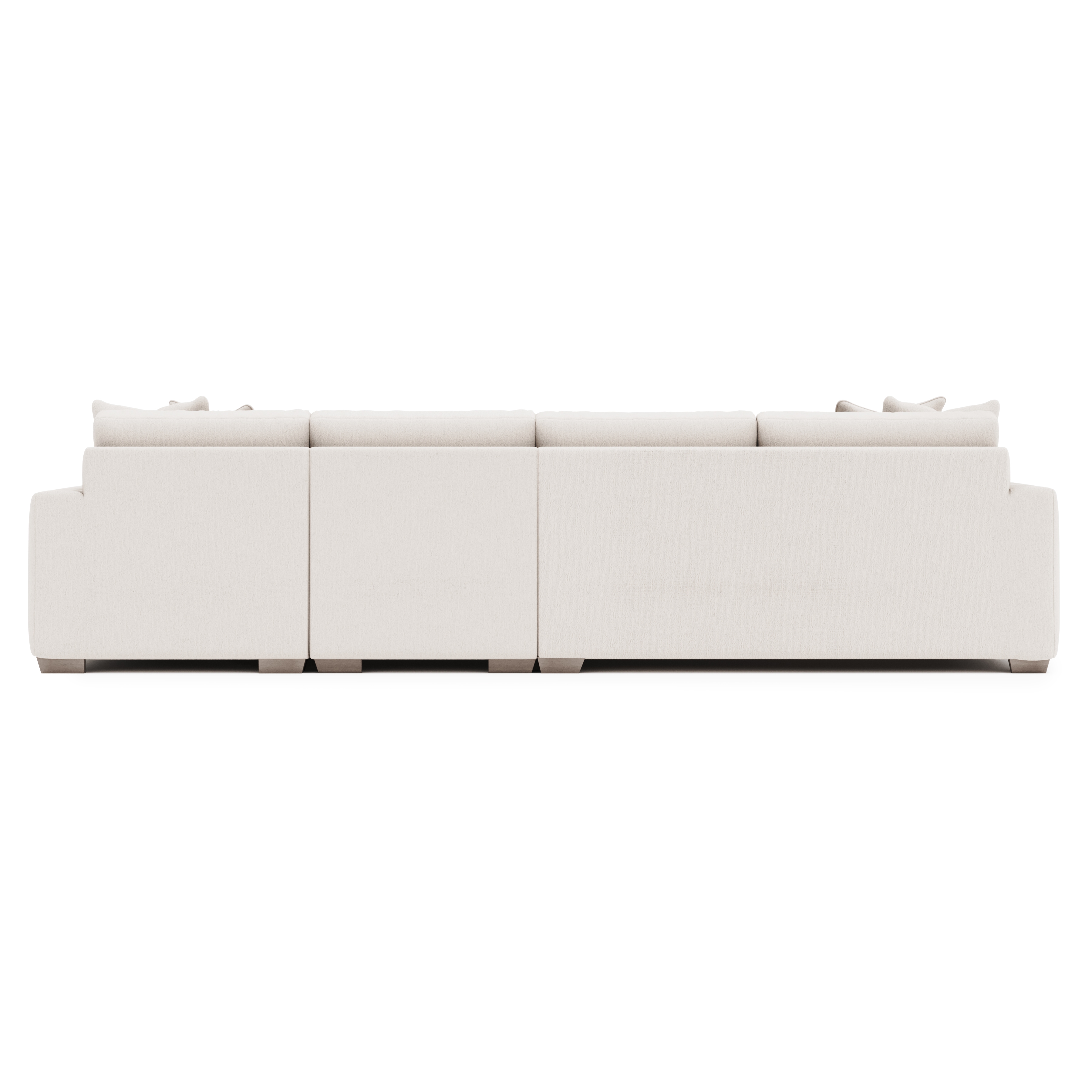 3-pc. Chaise Sectional w/Throw Pillows