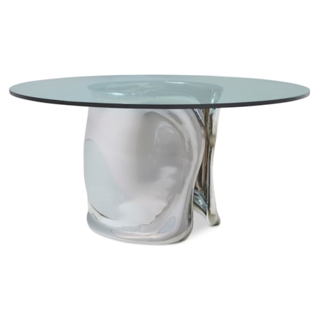 60" Rd. Sculpted Steel Dining Table