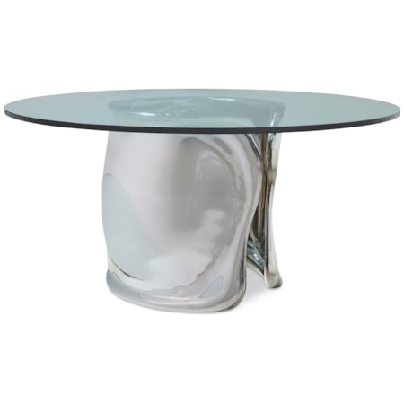 60" Rd. Sculpted Steel Dining Table