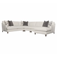 Mila Fabric Sectional with Right Arm Chaise