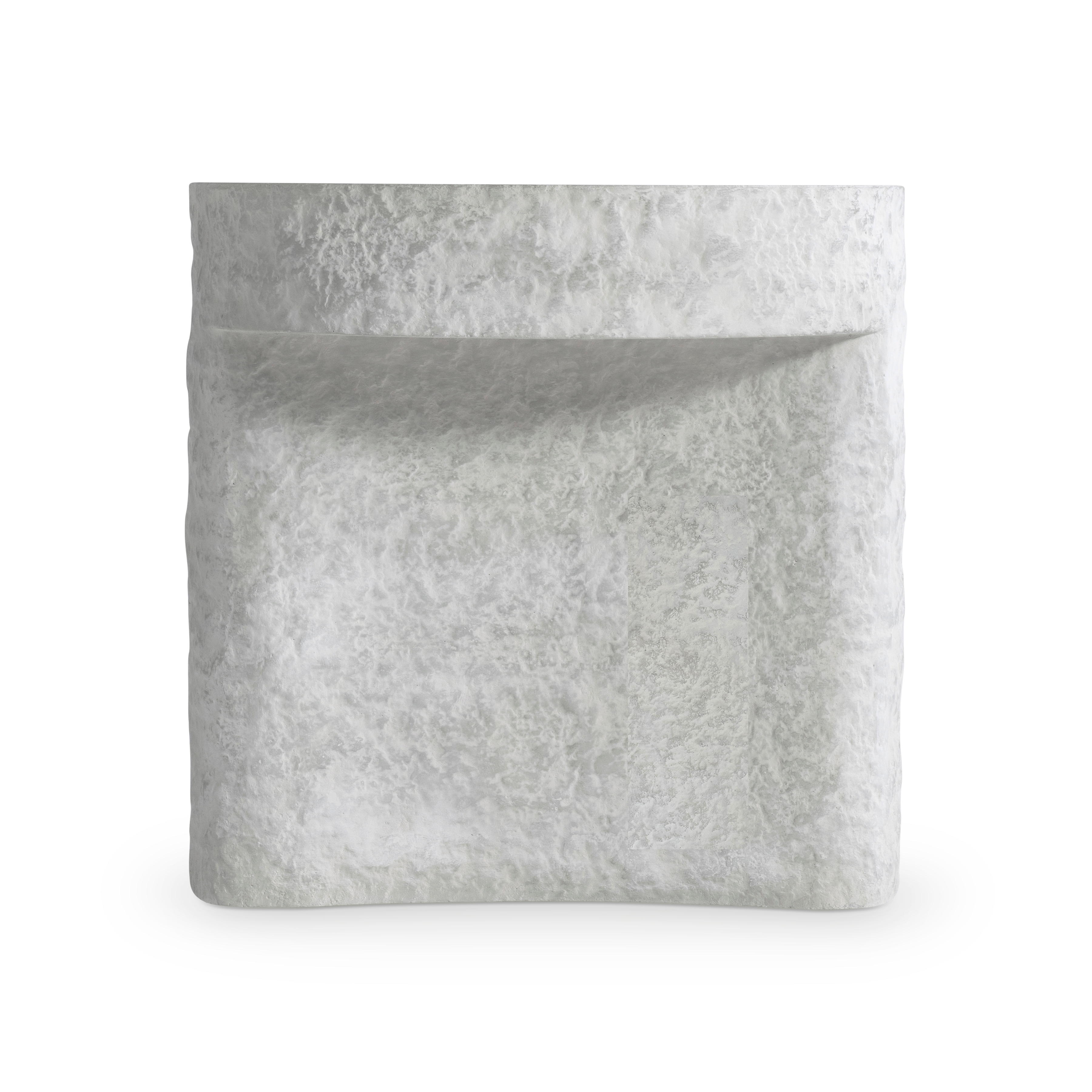 22" Rd. Faux-Stone Flyover Side Table