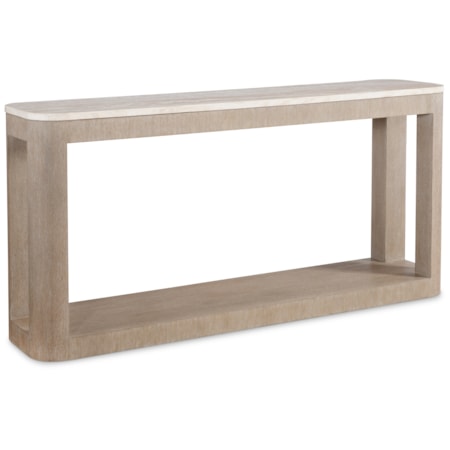 Loggia Travertine-Top Rect. Console Table