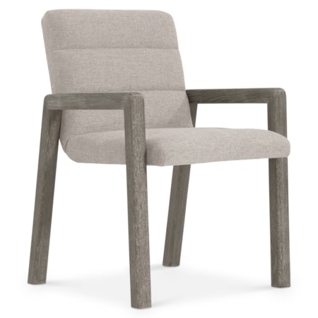 Upholstered Dining Armchair w/Open Arms