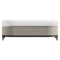 Transitional Fabric Ottoman