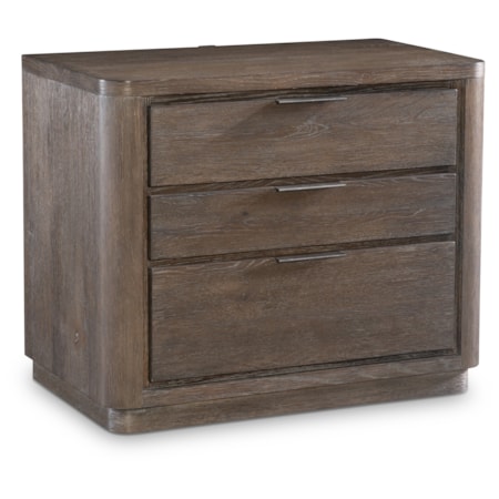 Outline Three Drawer Nightstand