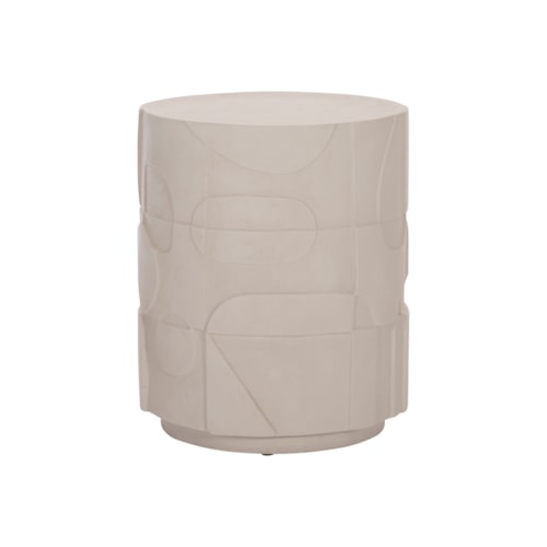 Zina Stonecast Accent Table