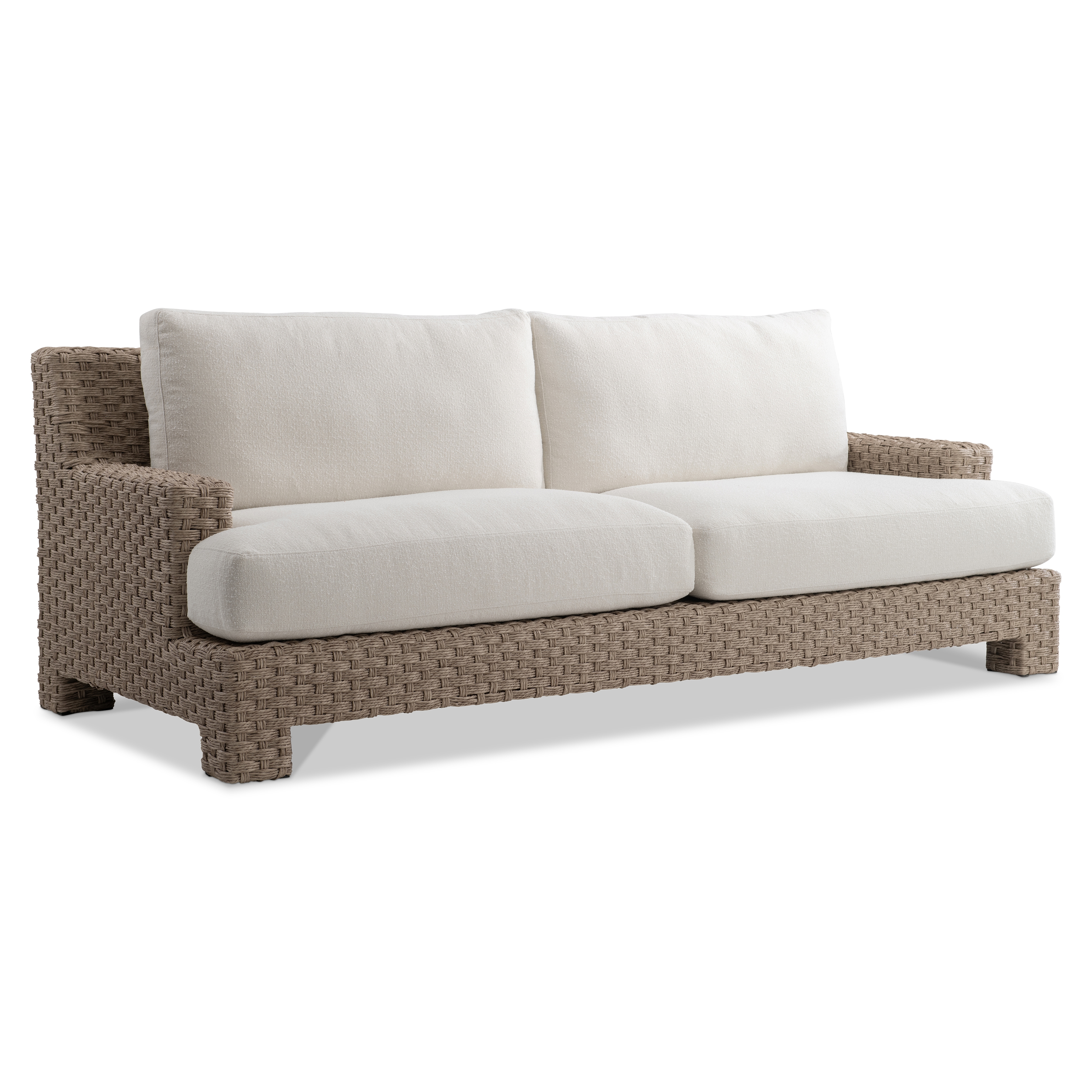 Woven Outdoor Sofa w/T-Cushions