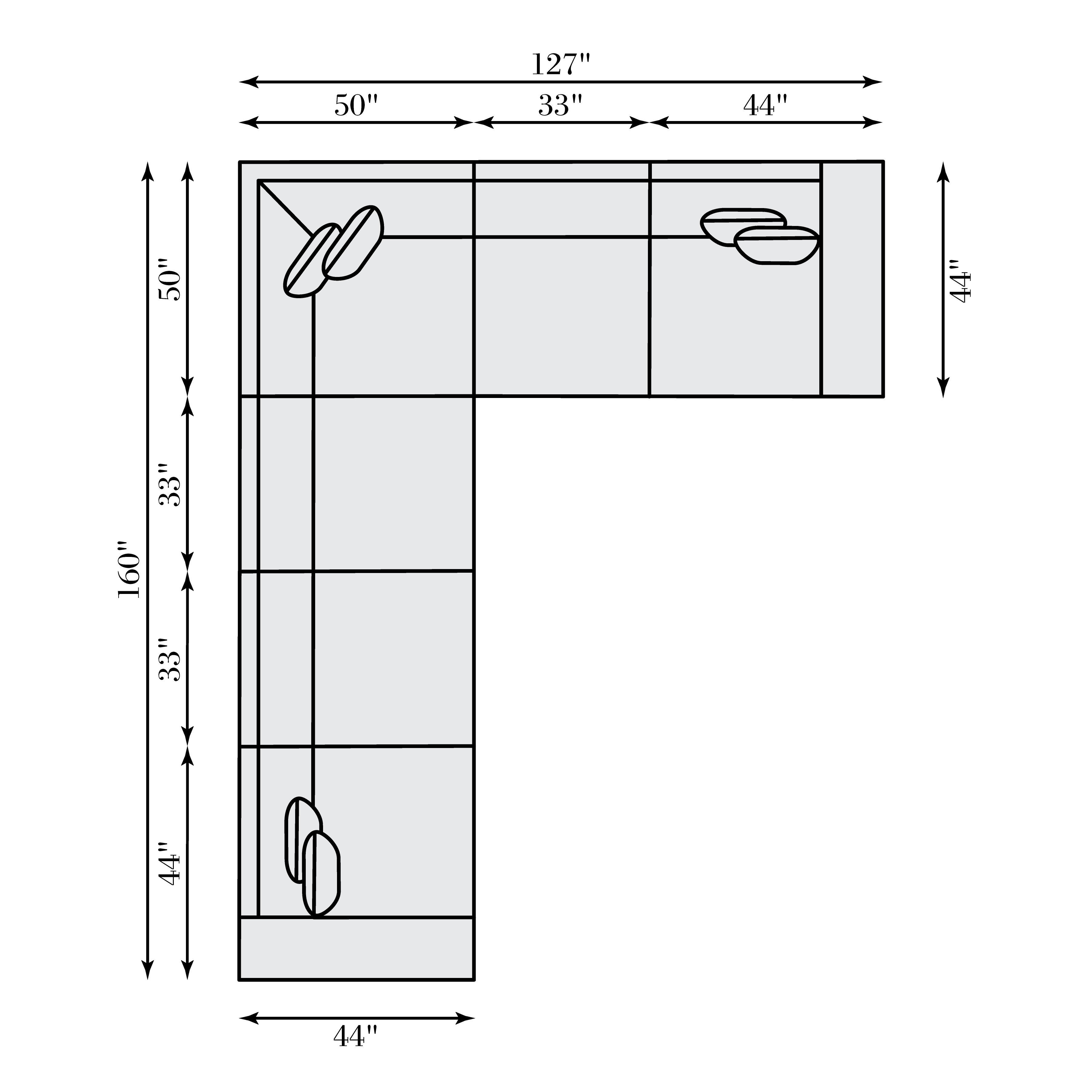 6-pc. Power Reclining Sectional w/Block Feet