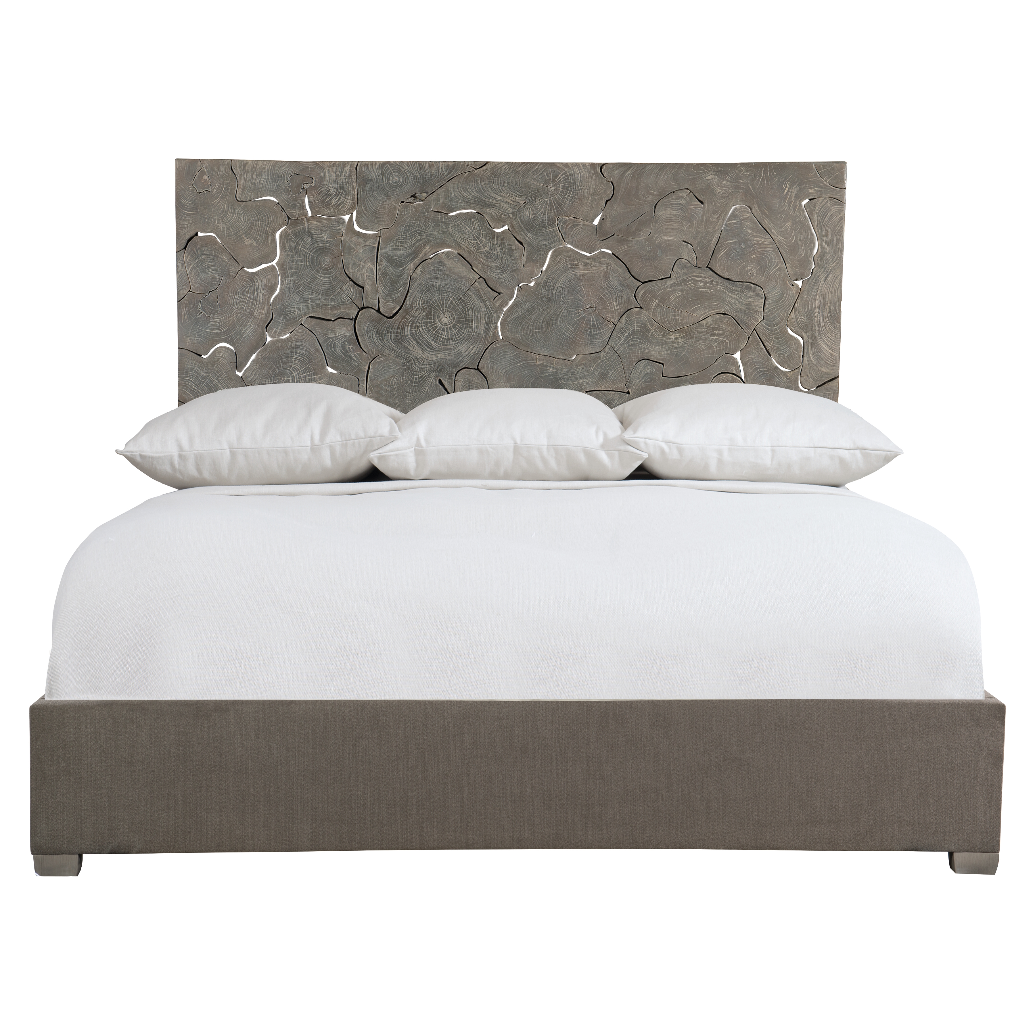 Calavaras Laminated King Teak Panel Bed