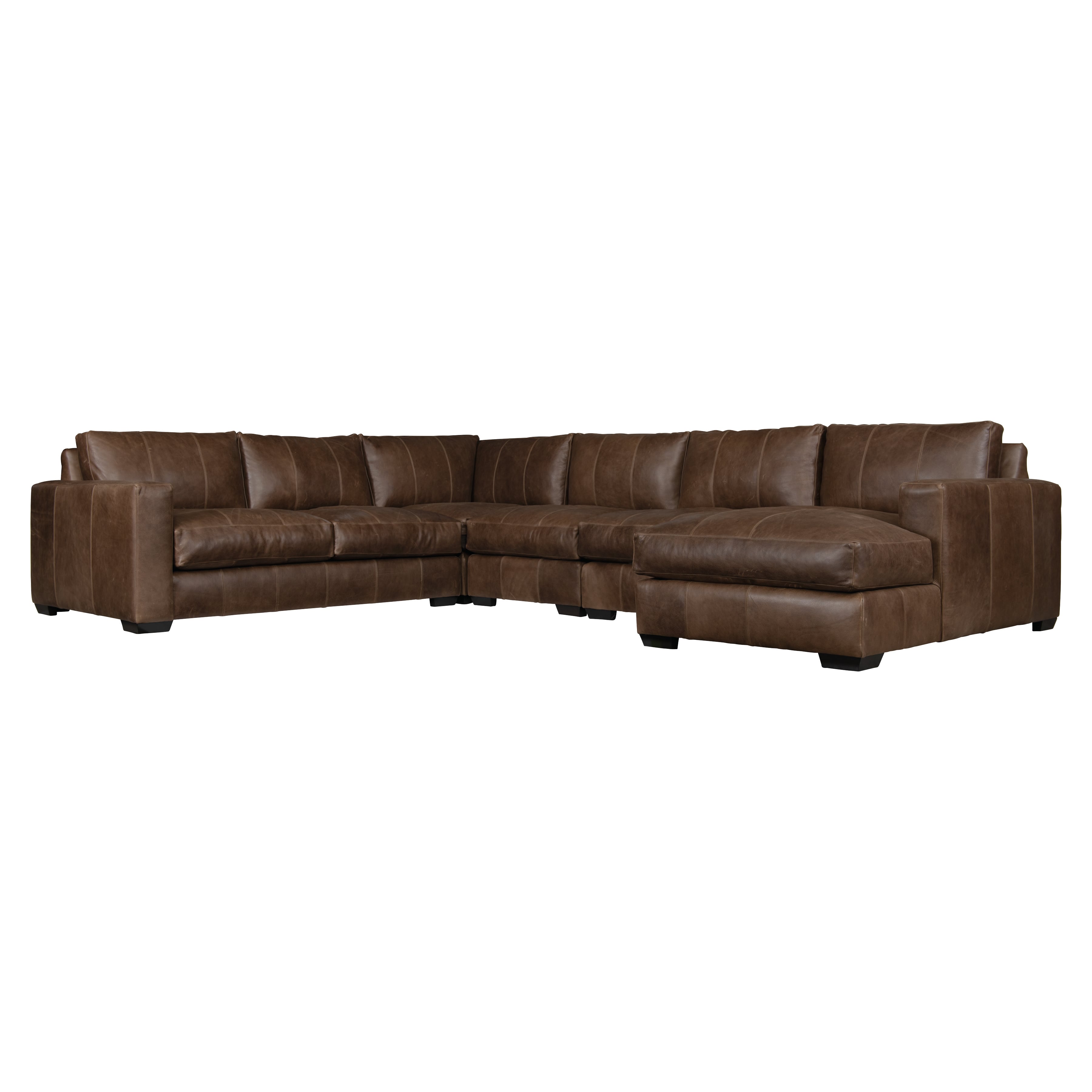 Bernhardt foster leather deals sectional