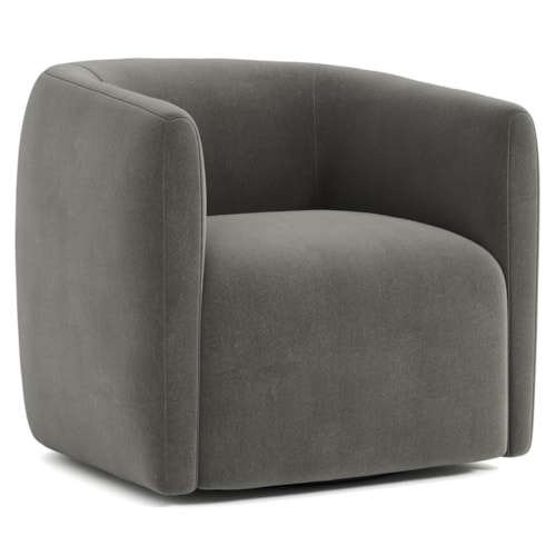Contemporary Aline Fabric Swivel Chair
