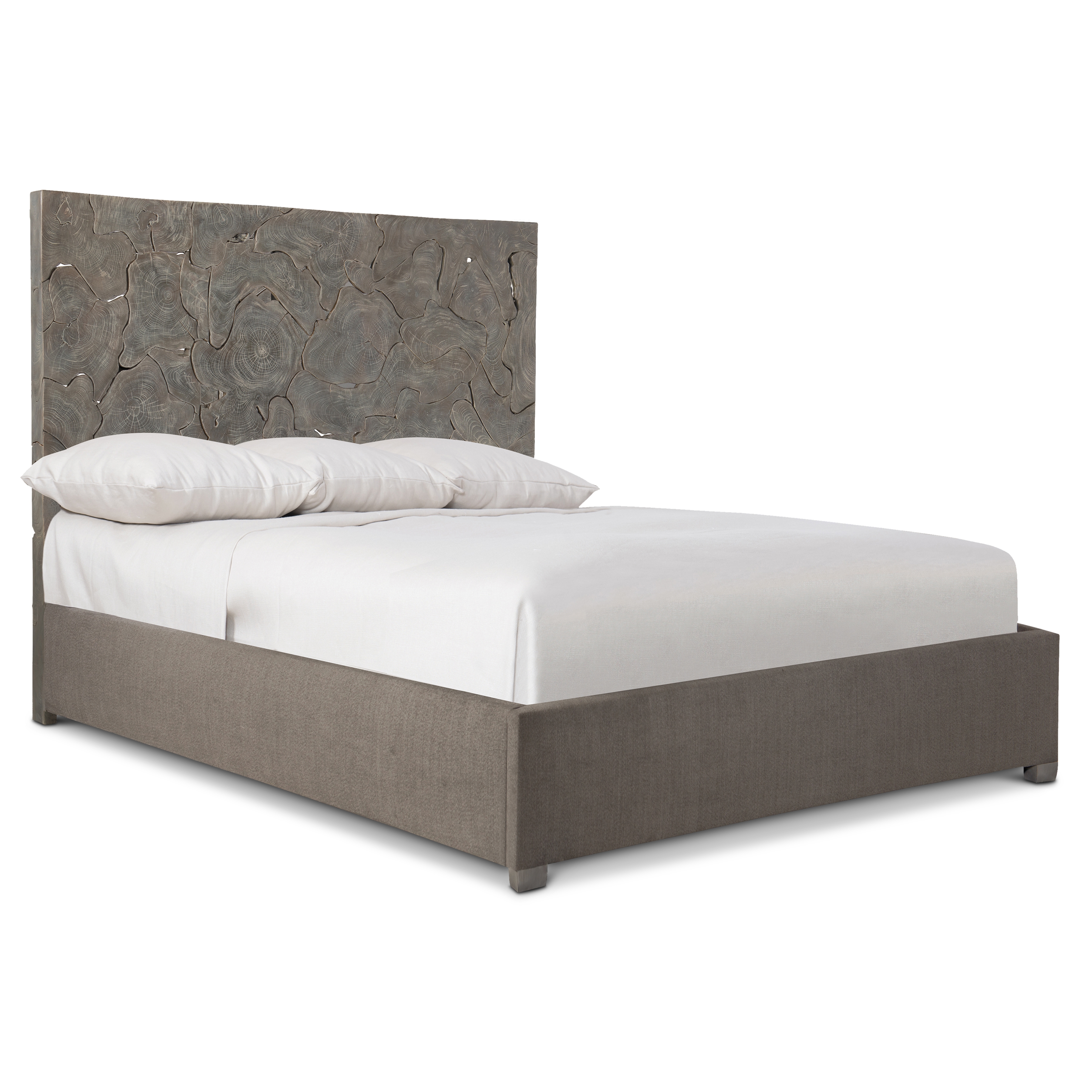 Calavaras Laminated King Teak Panel Bed