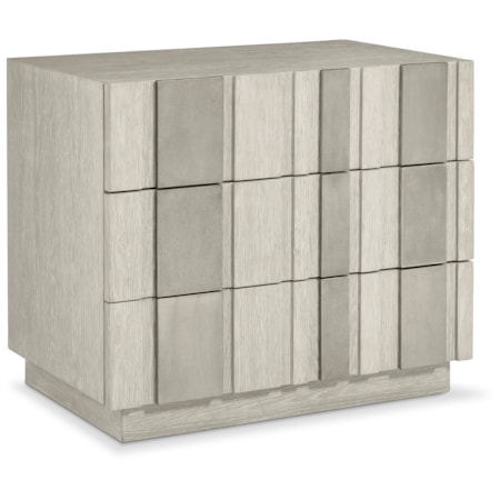 3-Drawer Nightstand w/USB Charging Station