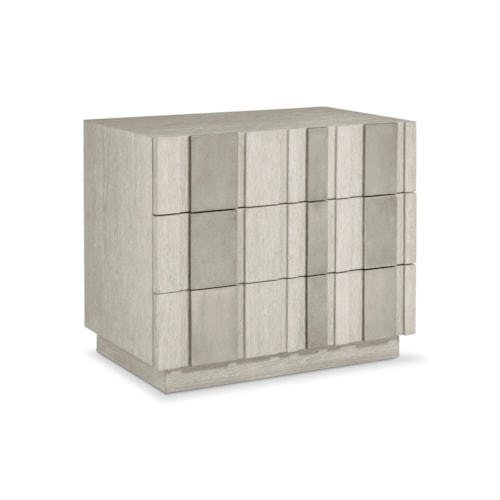 Contemporary 3-Drawer Nightstand w/USB Charging Station
