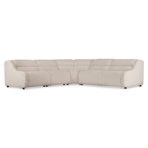 Contemporary 5-pc. Power Reclining Sectional w/Power Footrests
