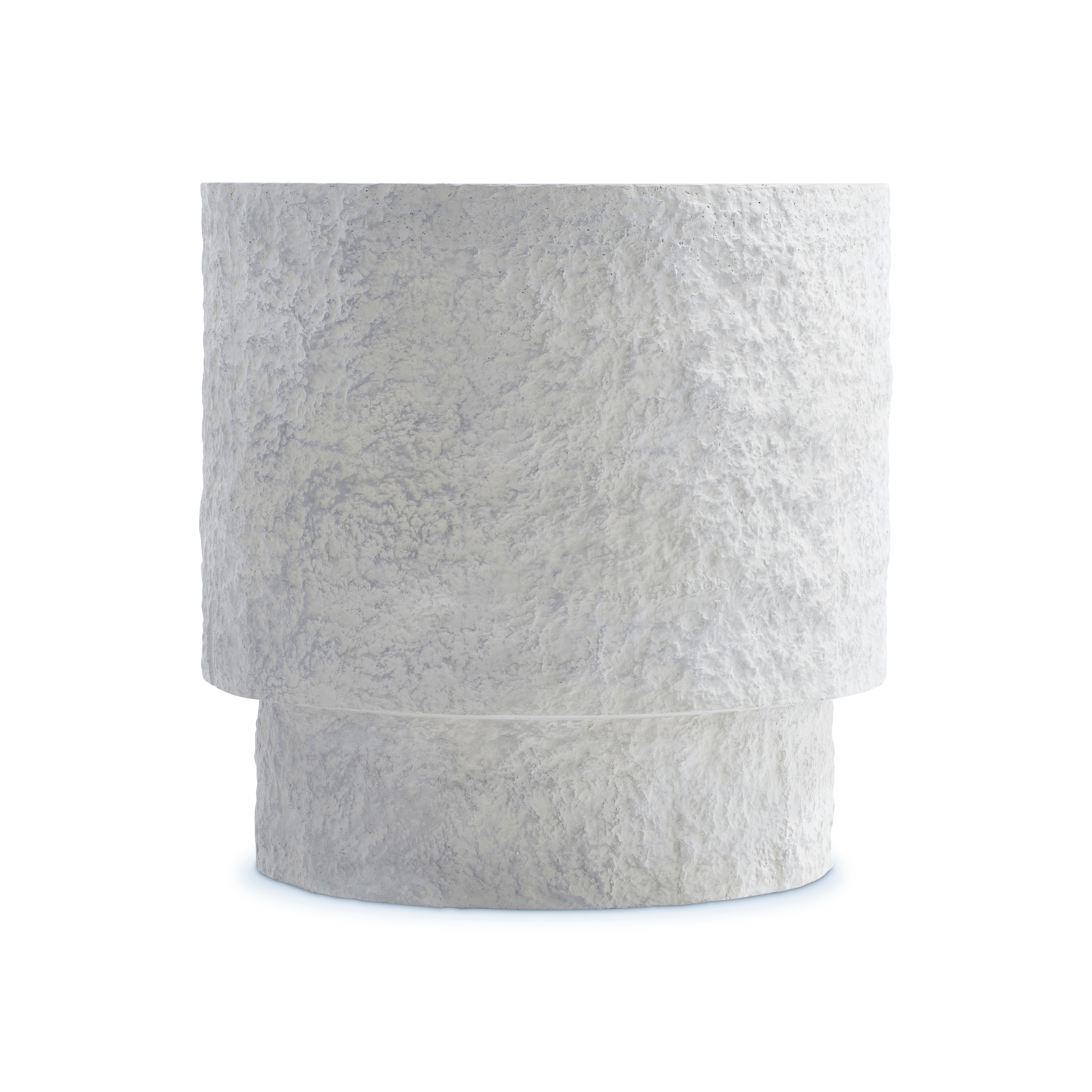 Textured Faux-Stone Side Table