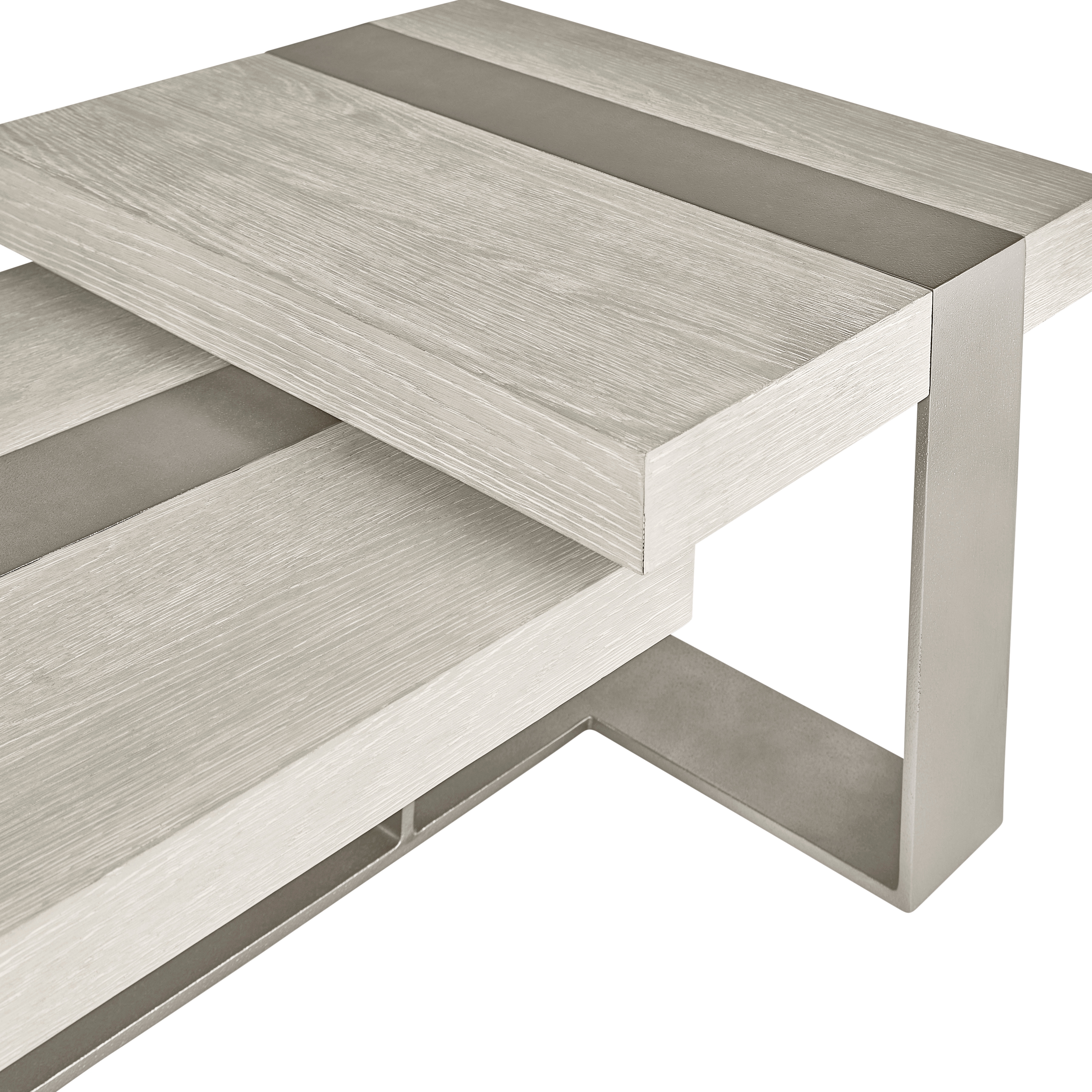 Bernhardt Tempo Alternating-Height Aluminum Cocktail Table