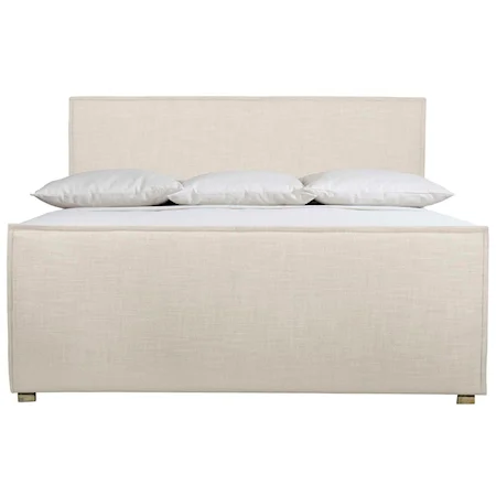 Transitional Upholstered King Bed