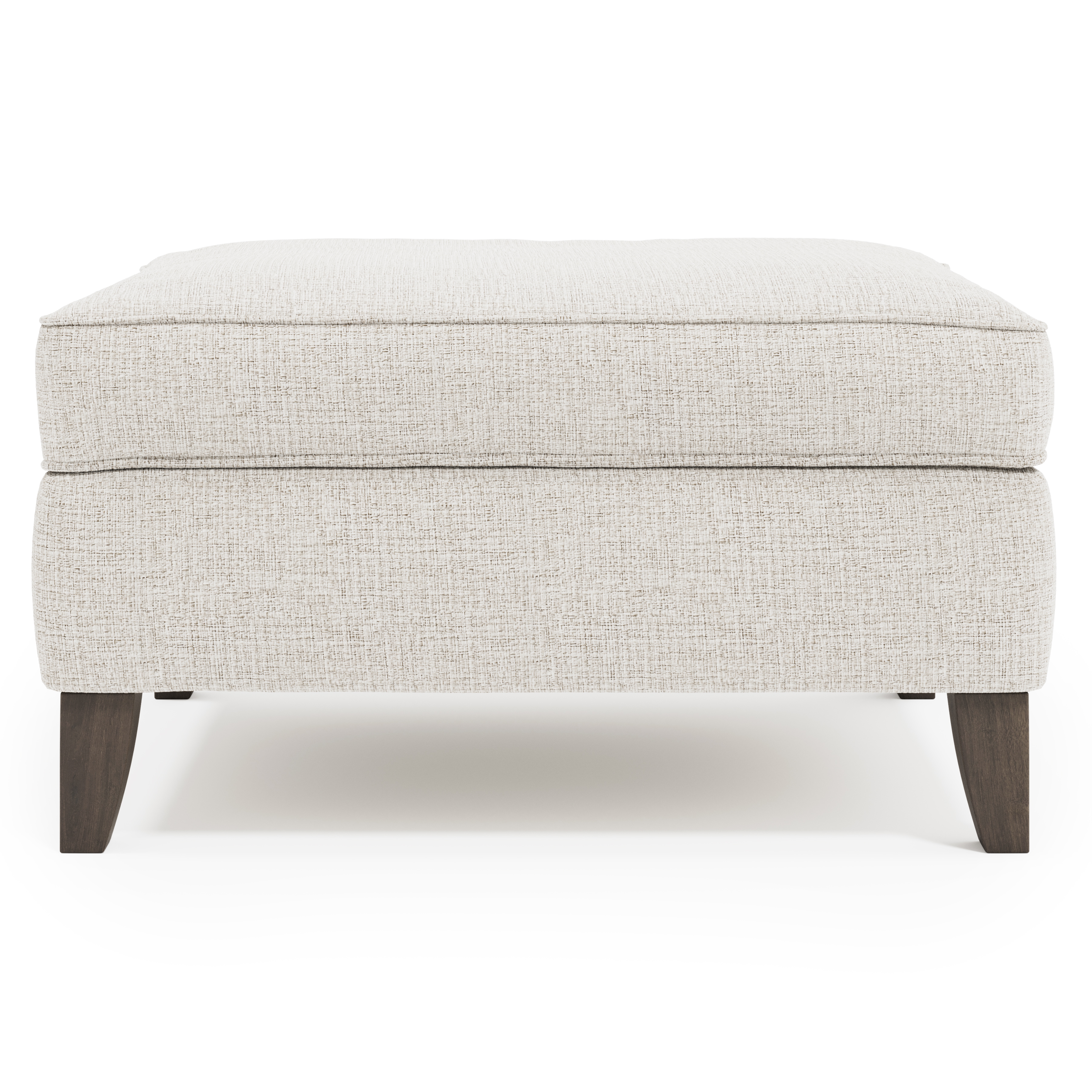 Fabric Ottoman w/Elegant Tailoring