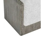 Bernhardt Monolith Faux-Stone Accent Table w/Wood Cradle Base