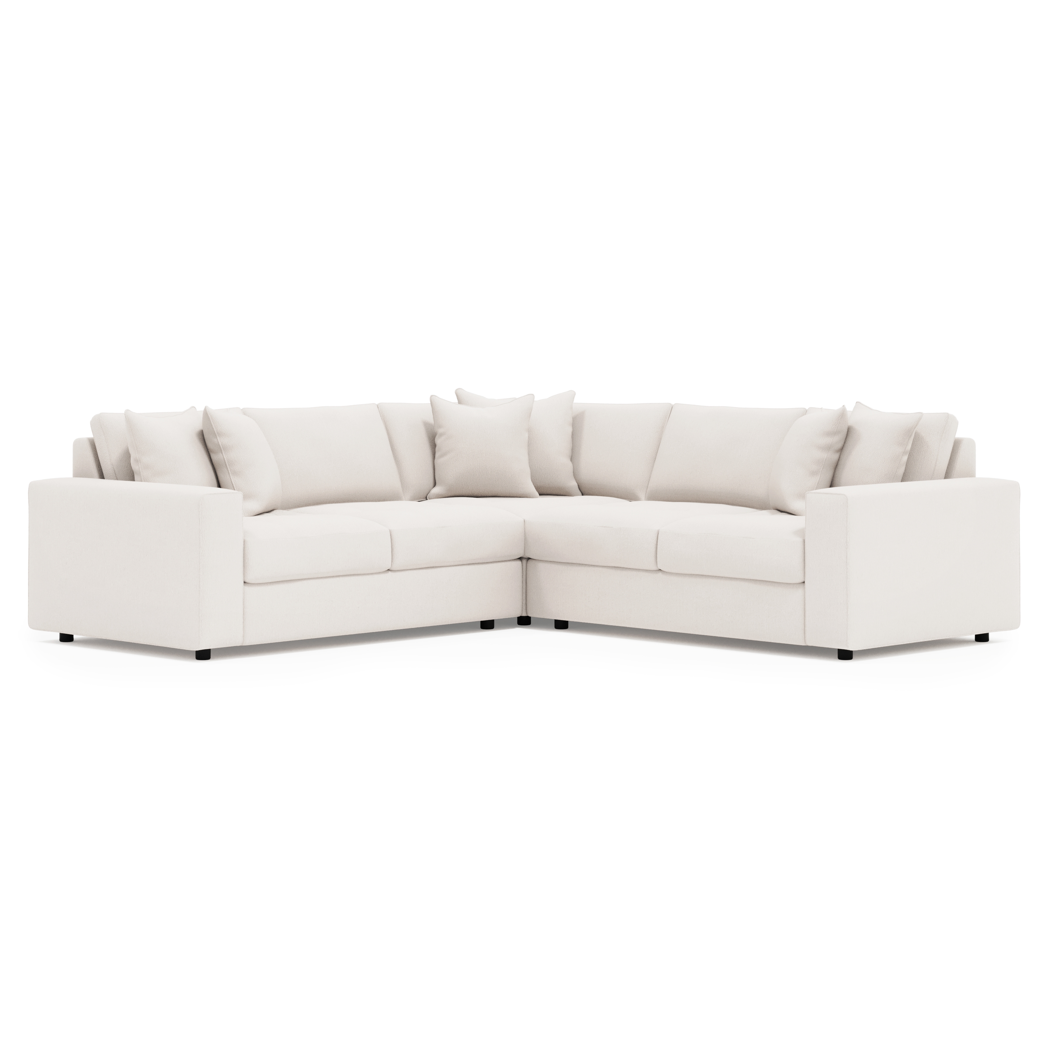 3-pc. Track-Arm Sectional w/Throw Pillows