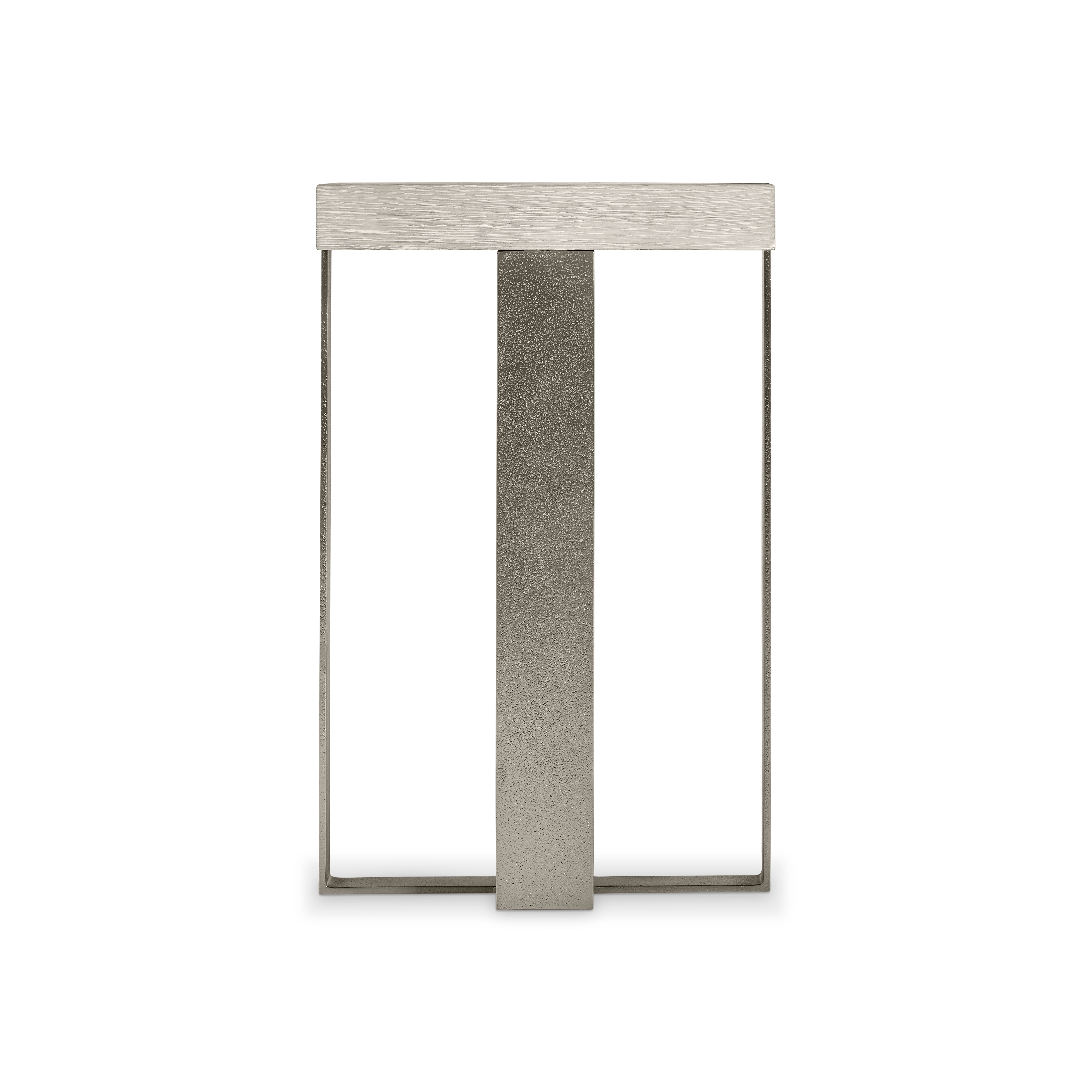 Aluminum Accent Table w/Wood Top
