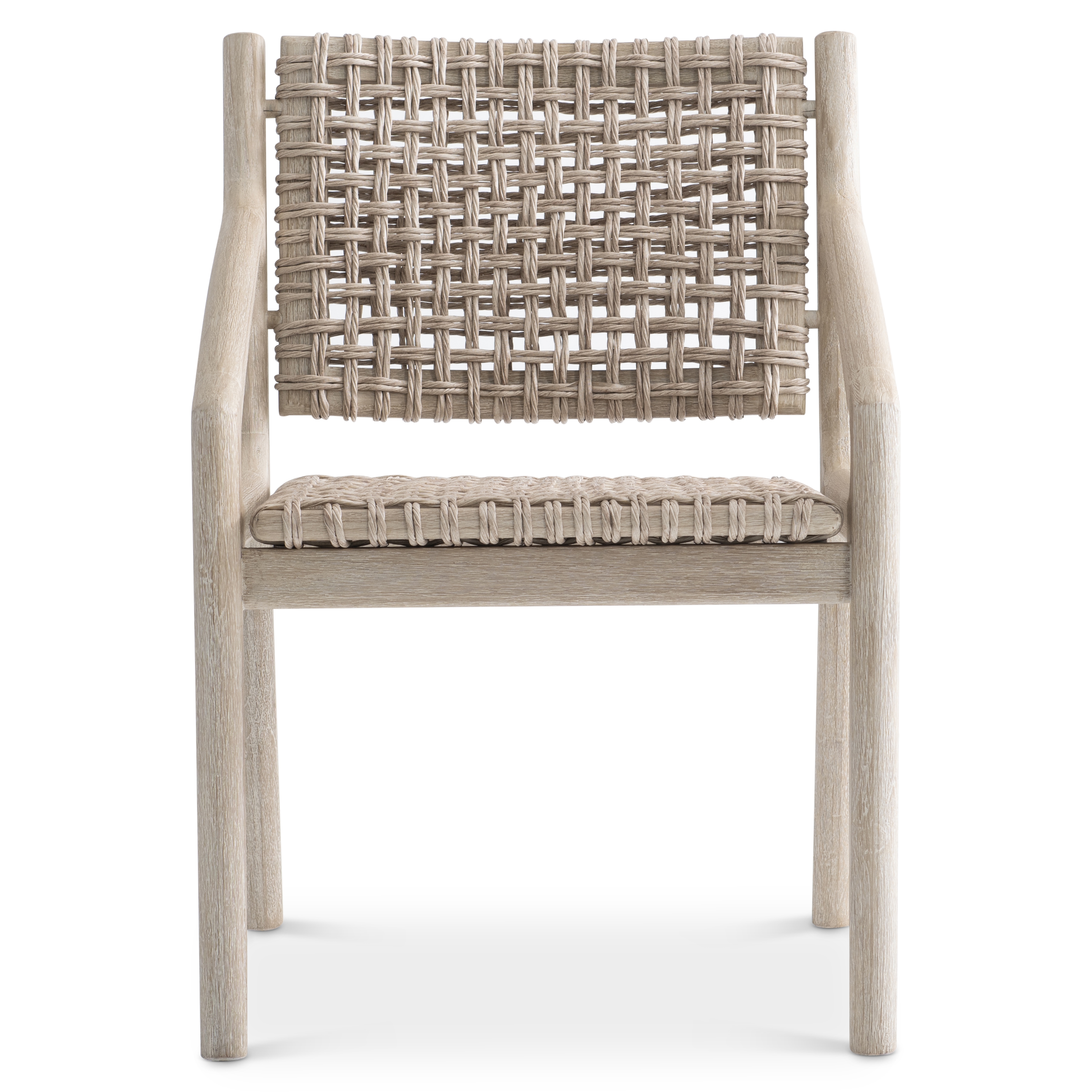 Outdoor Open-Weave Dining Arm Chair