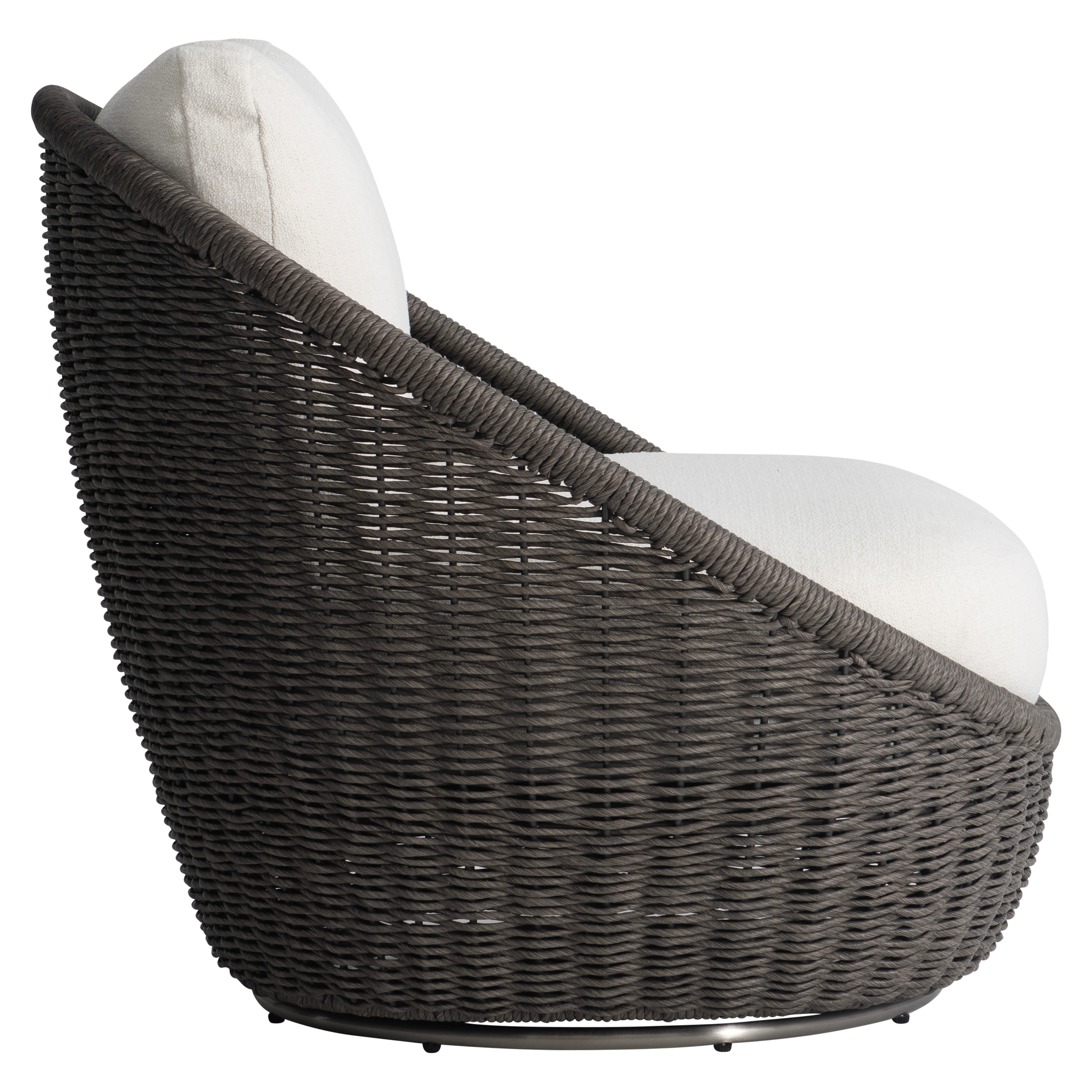 Woven Outdoor Papasan Swivel Chair