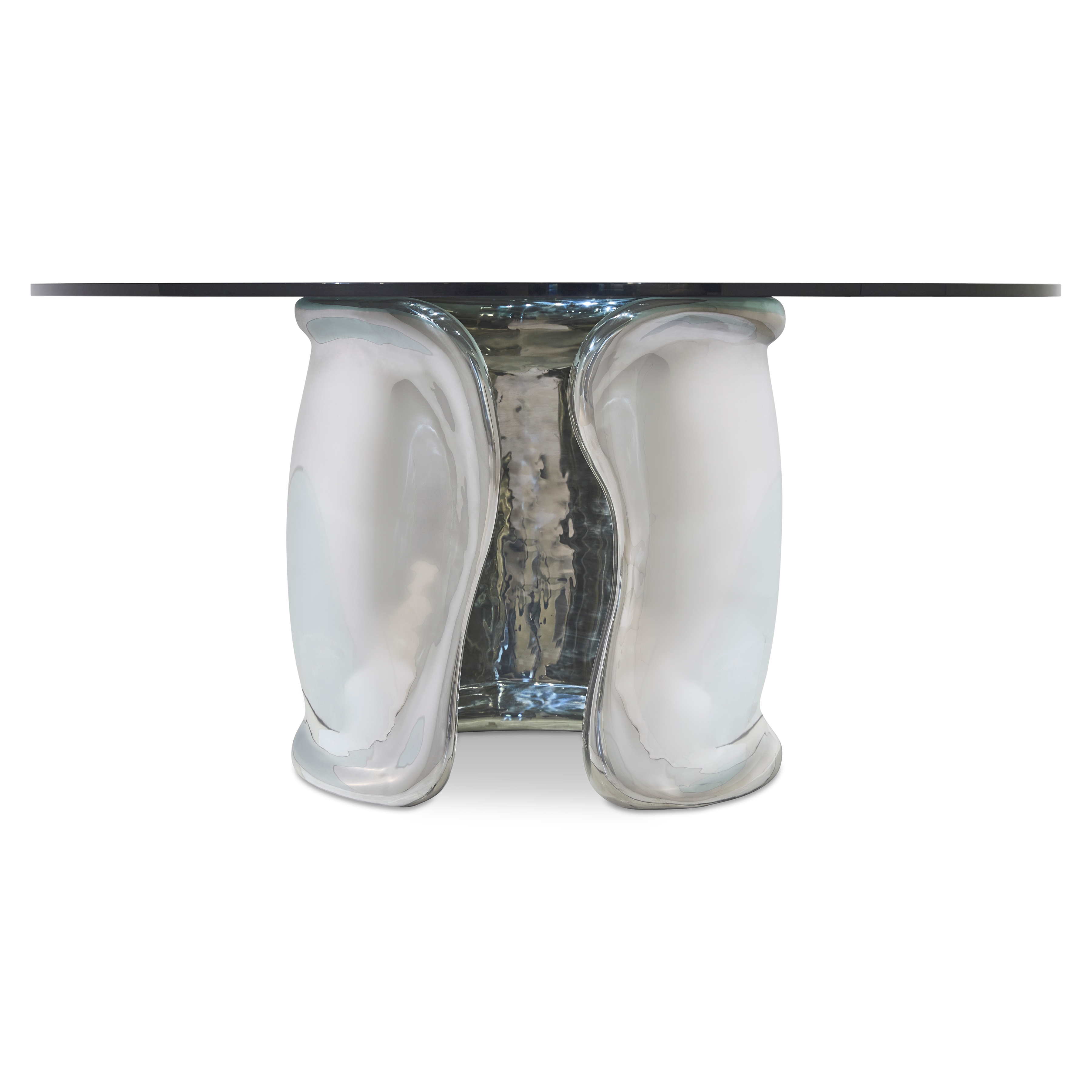 60" Rd. Sculpted Steel Dining Table