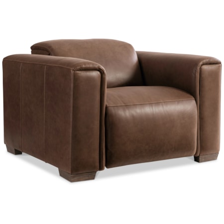 Power Reclining Leather Club Chair