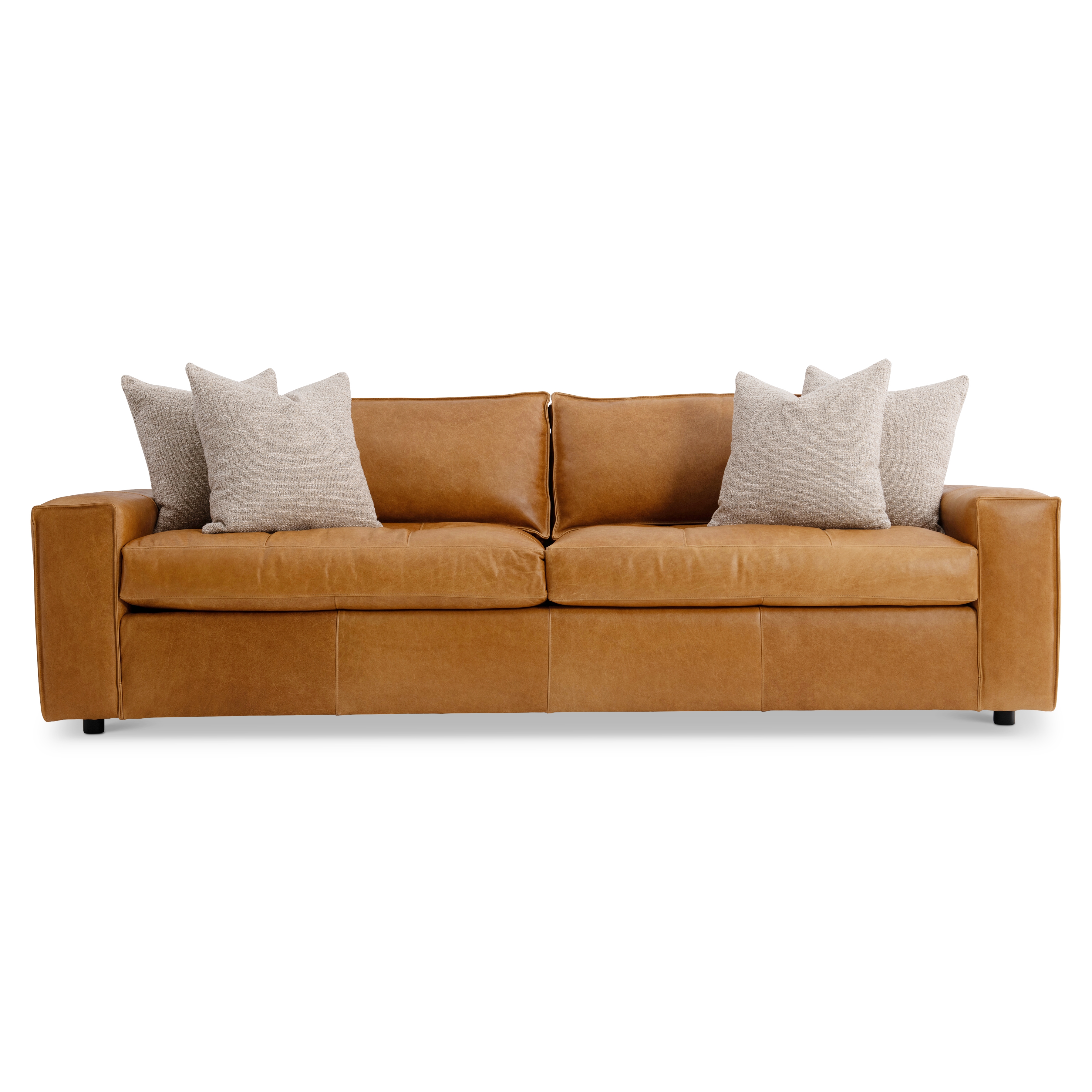 Bernhardt Bernhardt Living Leather Sofa w/Oversized Track Arms