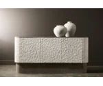 Bernhardt Monolith Faux-Stone 3-Door Buffet w/Plinth Base