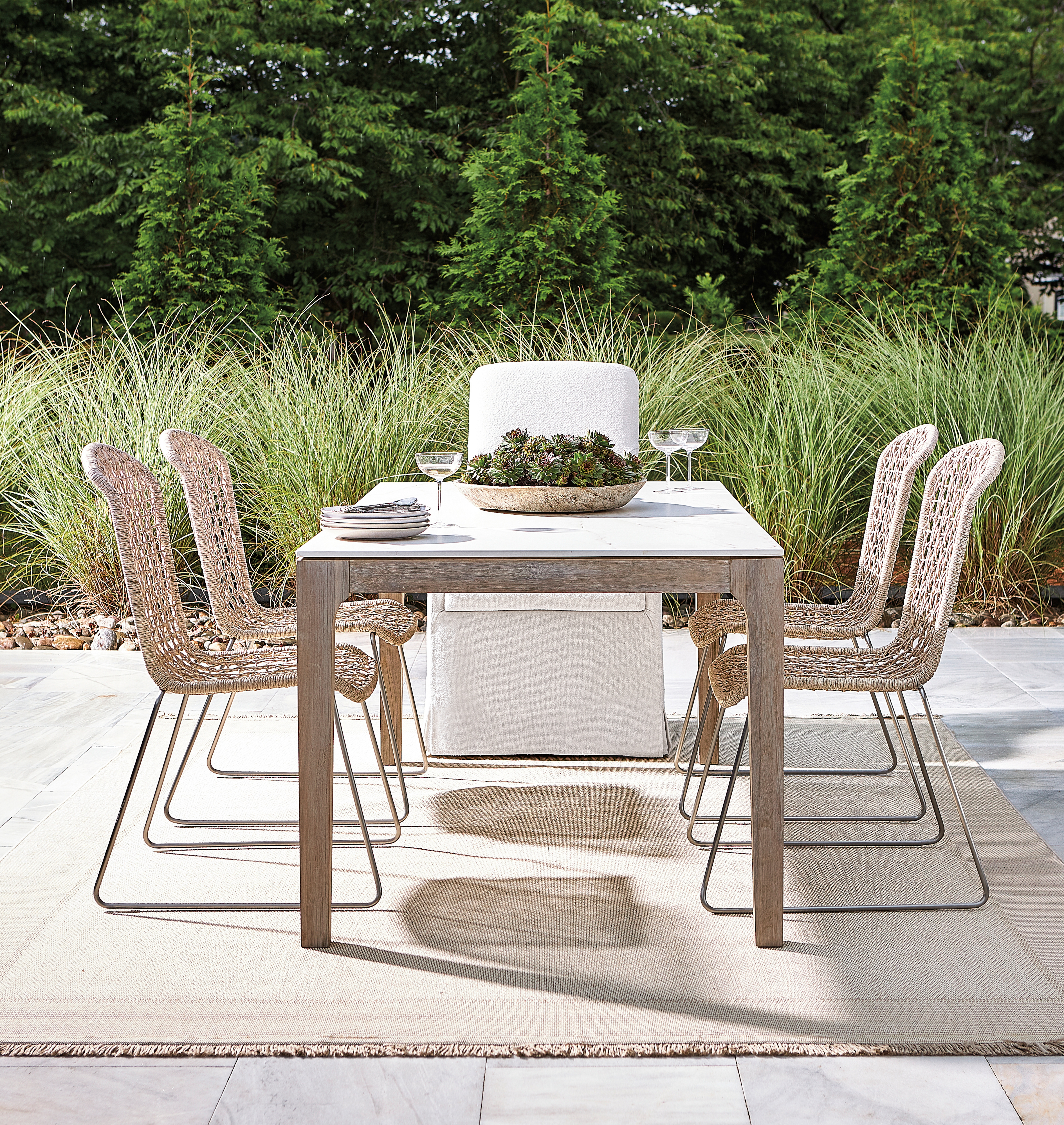 Bernhardt Bernhardt Exteriors 85" Rect. Outdoor Dining Table w/Dekton Top