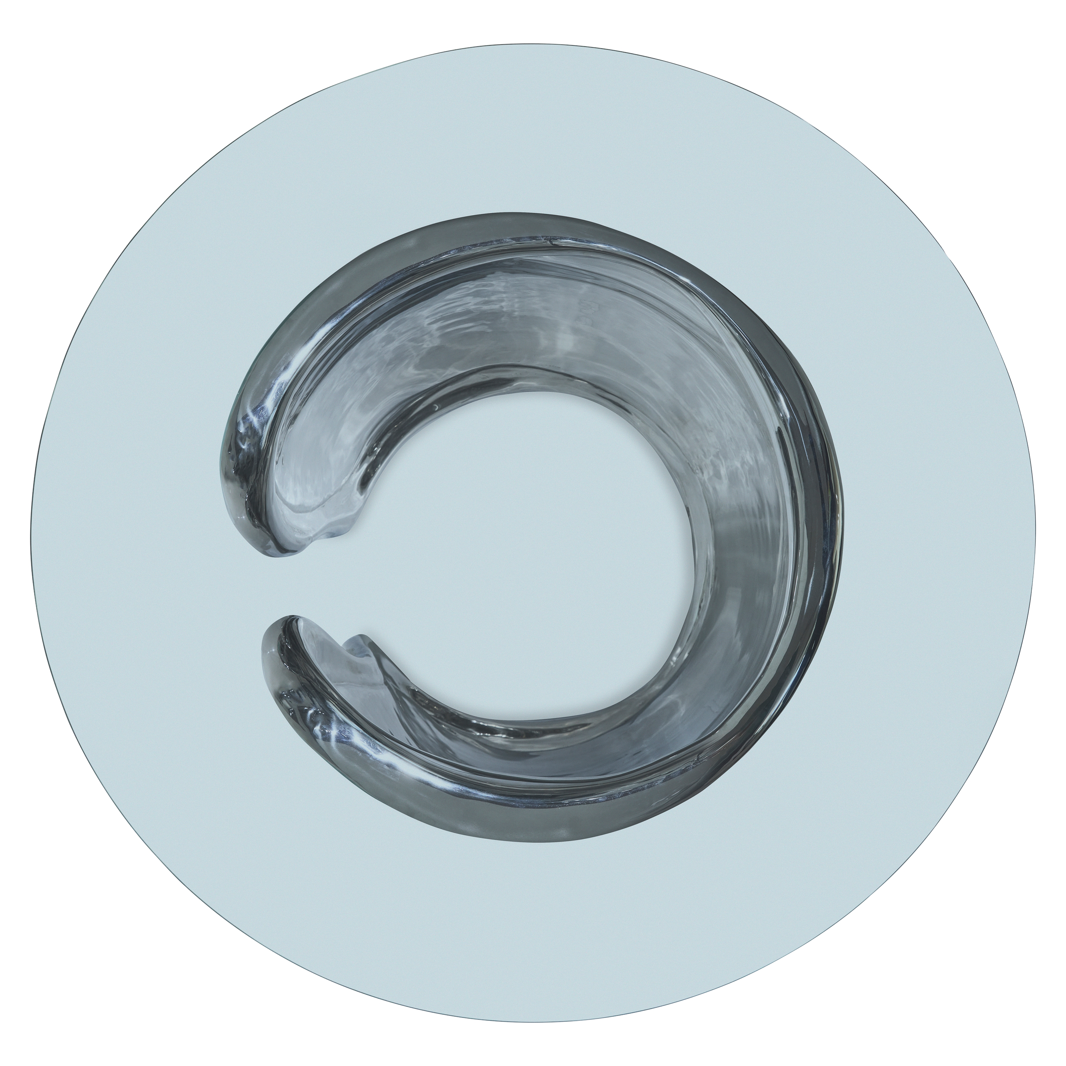 60" Rd. Sculpted Steel Dining Table