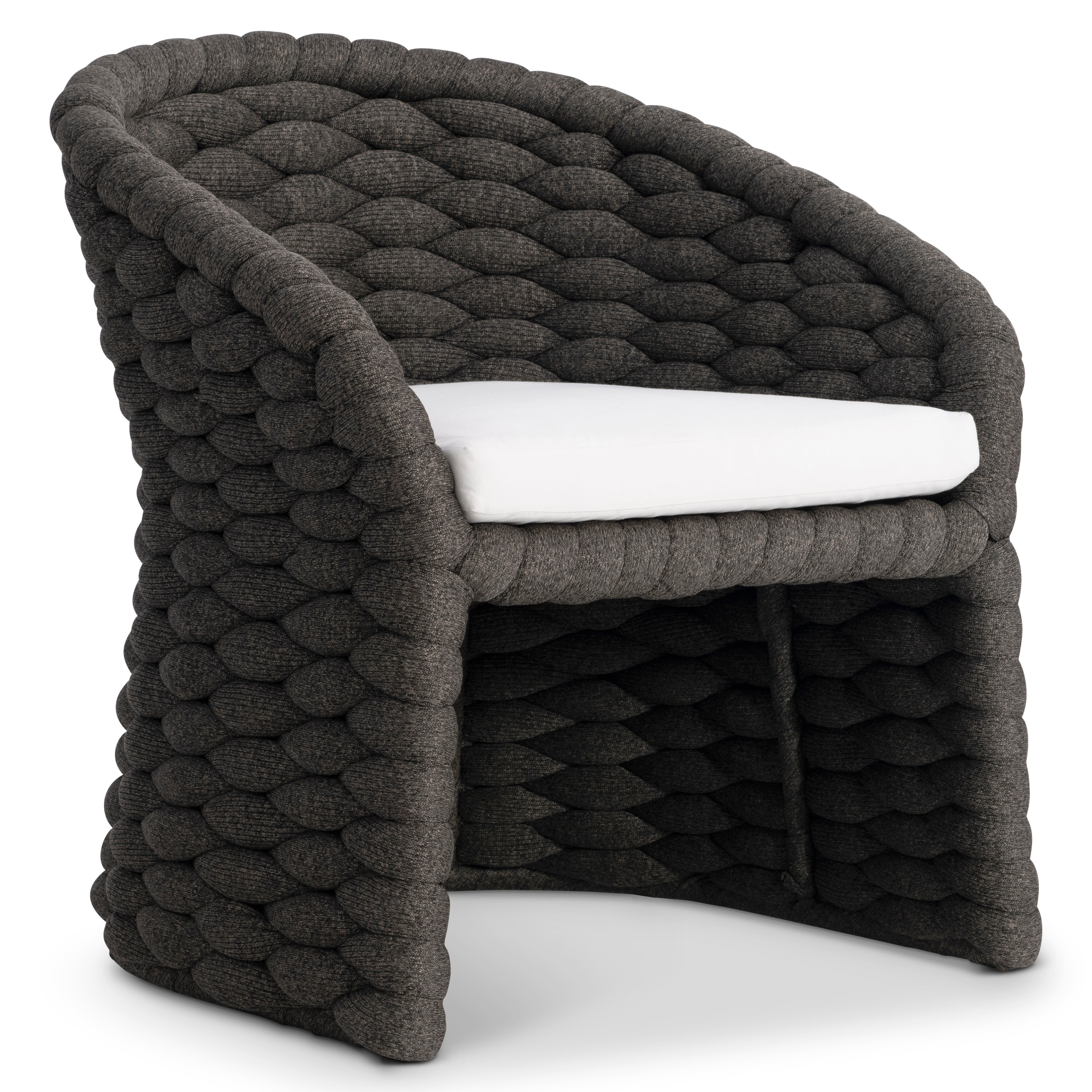 Outdoor Woven Dining Armchair w/Sock Cushion