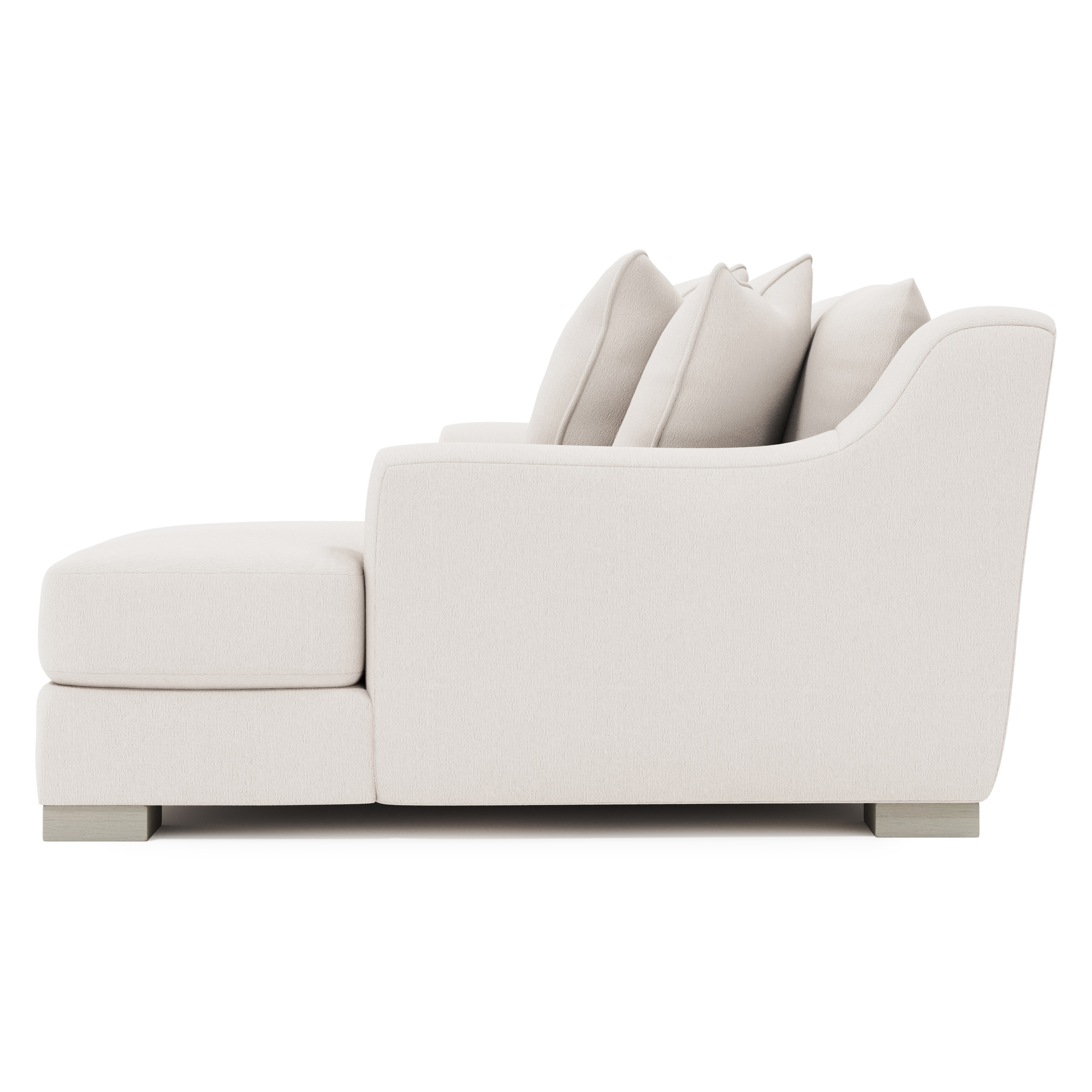 3-pc. Chaise Sectional w/Block Feet