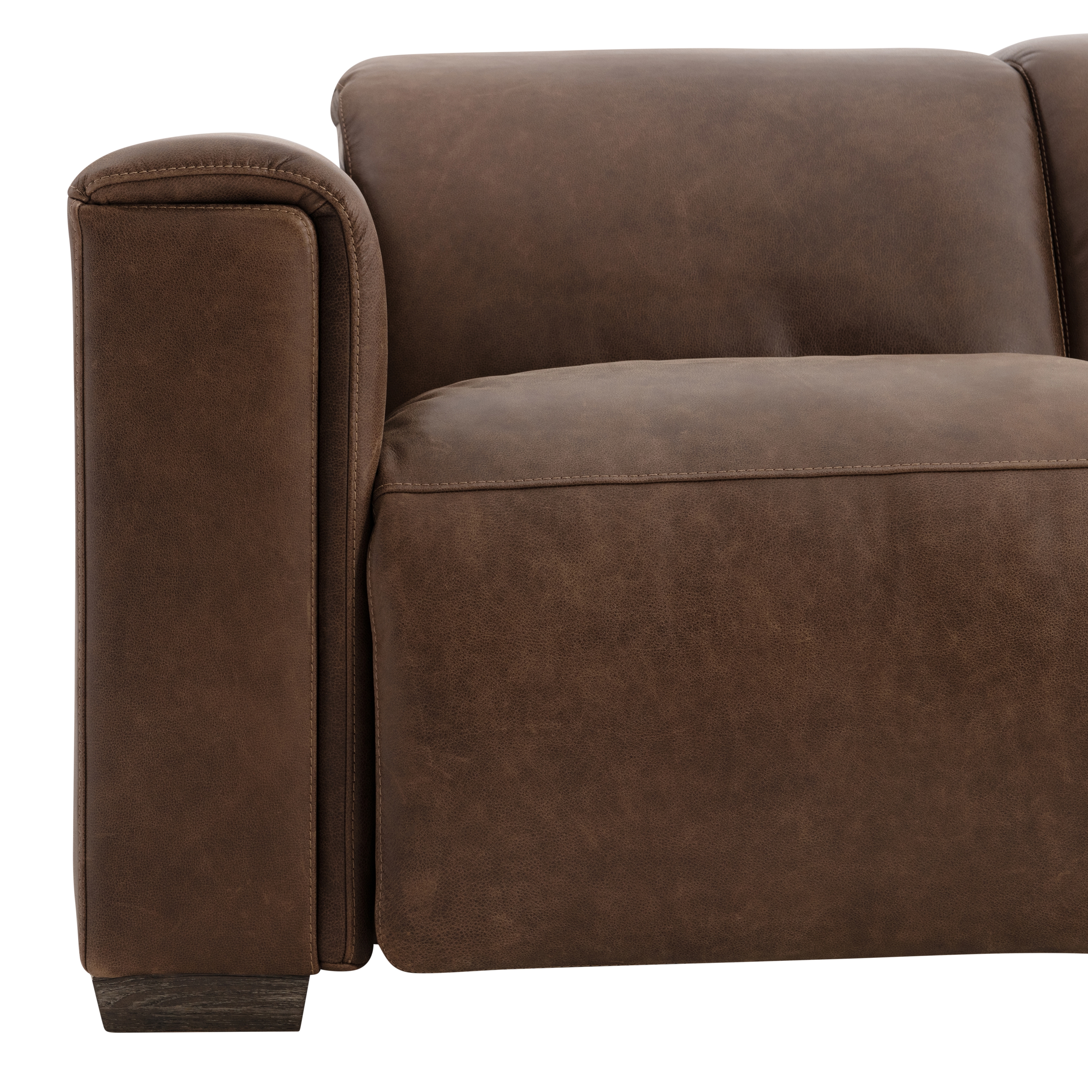 Bernhardt Bernhardt Living Power Reclining Leather Club Sofa