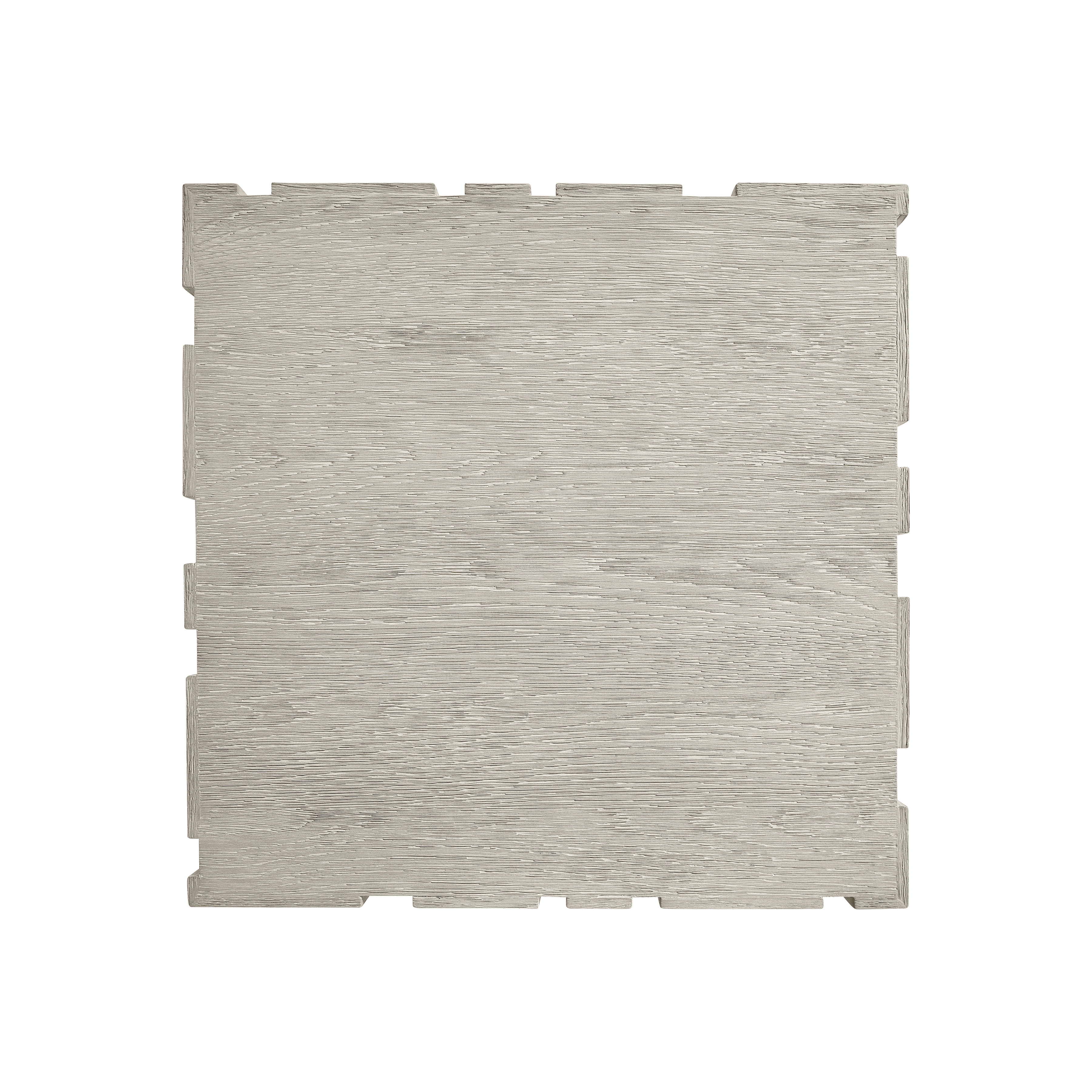 24" Wooden Cube Side Table w/Panel Pattern