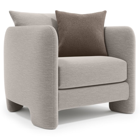 Fabric Chair w/Stitch Detailing