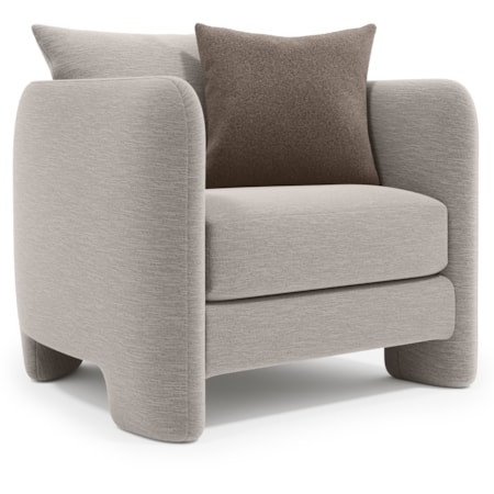 Fabric Chair w/Stitch Detailing