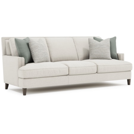 Fabric Sofa w/Throw Pillows
