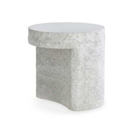 22" Rd. Faux-Stone Flyover Side Table