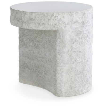 22" Rd. Faux-Stone Flyover Side Table
