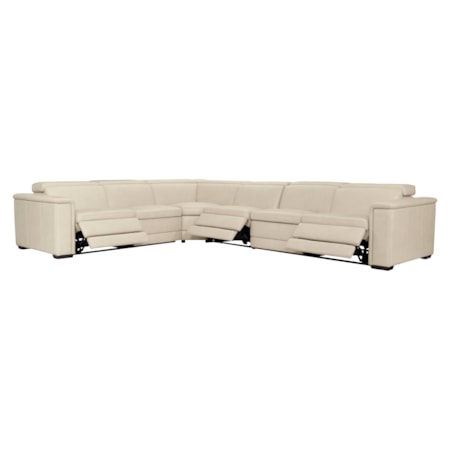 Lioni Leather Power Motion Sectional