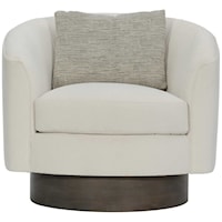 Camino Leather Swivel Chair Without Pillows