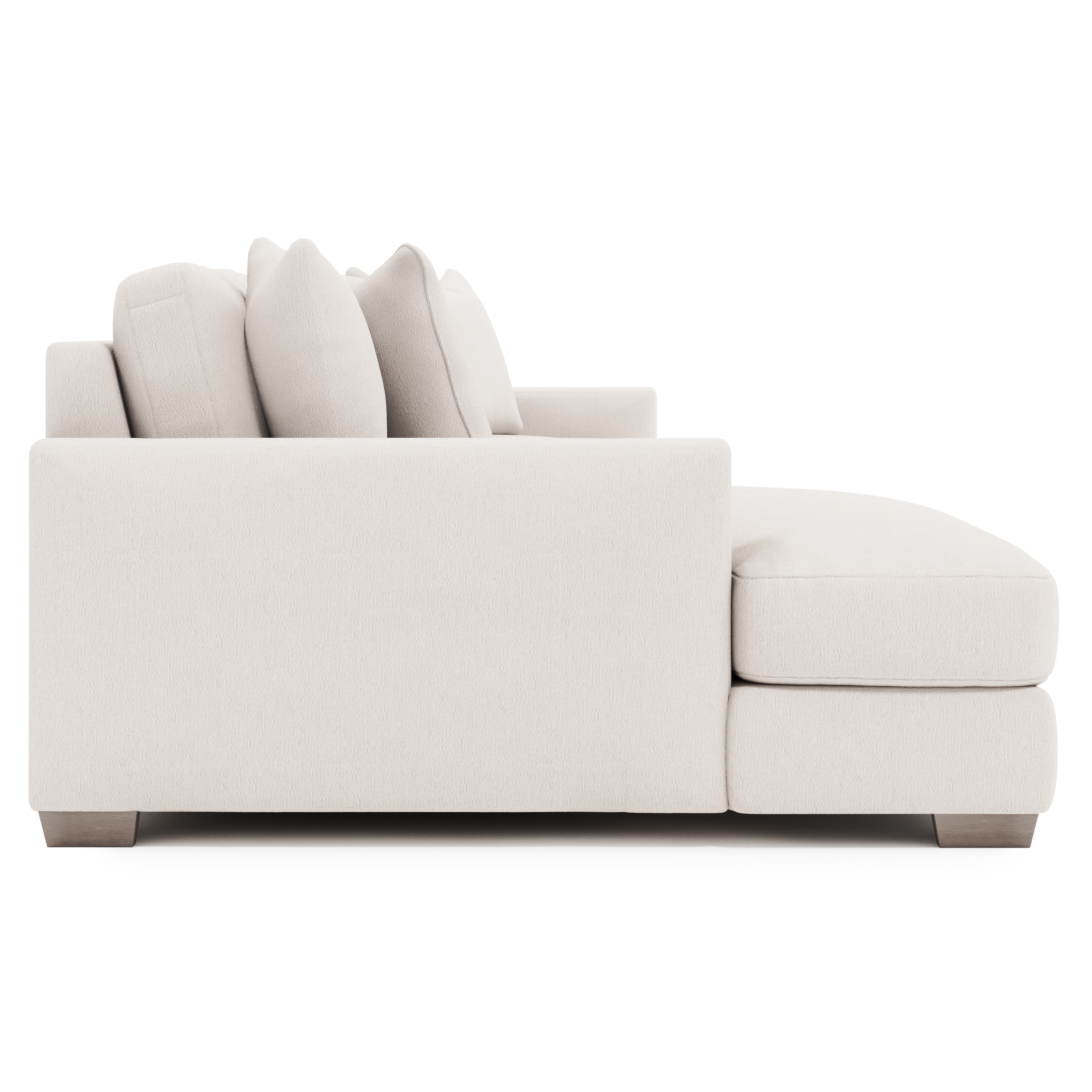 3-pc. Chaise Fabric Sectional w/Track Arms