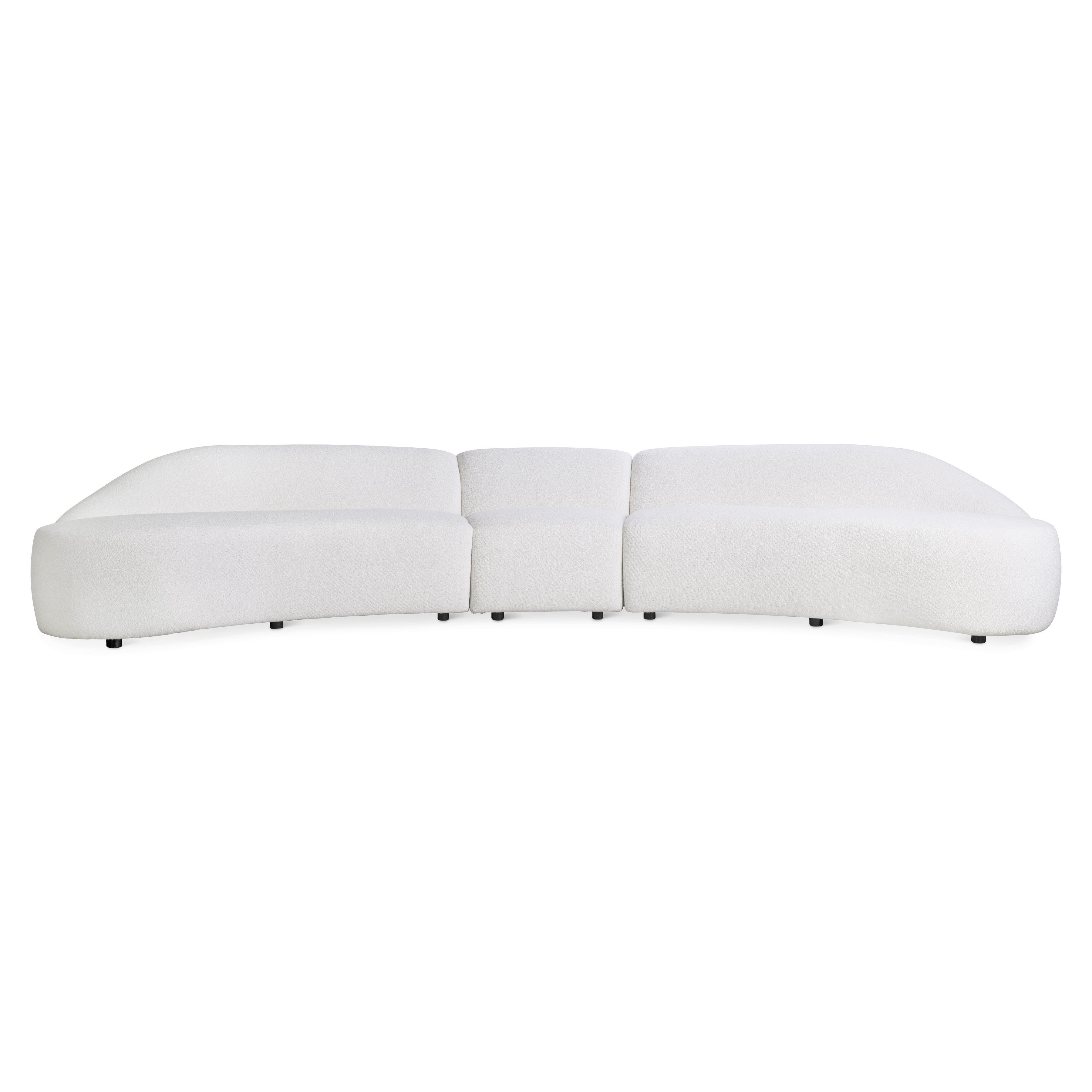 3-pc. Crescent Sectional w/Throw Pillows